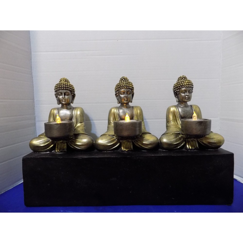 NEW Buddha Tea Candle Holder Statue Zen Home Decor